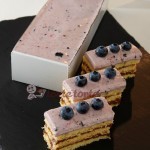 Schoko-Biskuit-Schnitte mit Heidelbeercreme